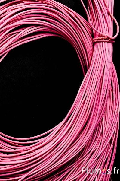 Lacet en cuir - épaisseur 2 mm - rose ancien